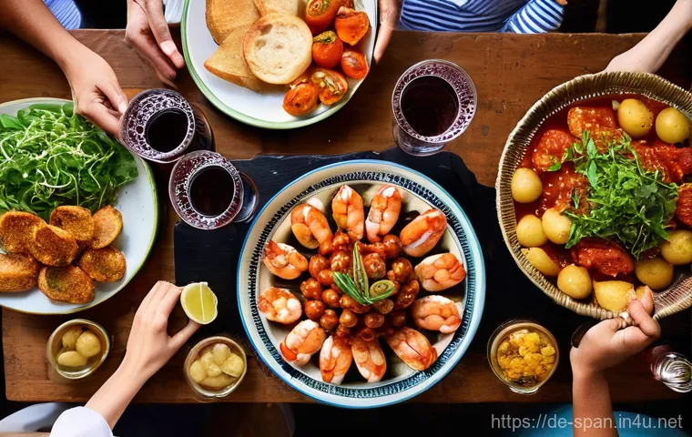 스페인어로 음식 주문하기 - A cozy and bustling traditional Spanish restaurant interior. A friendly waiter, in a clean uniform, ...